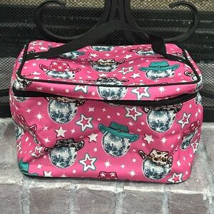 Pink Cowboy Hat and Disco Ball Print Bag